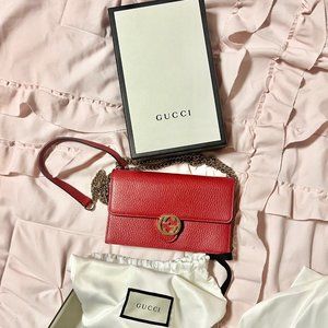 Red Gucci Chain Purse